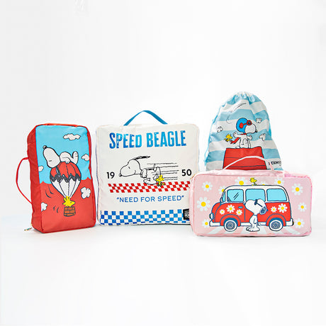 Vovarova x Peanuts - Speed Beagle 3-in-1 Packing Cube Set + Drawstring Bag - Samuel Ashley