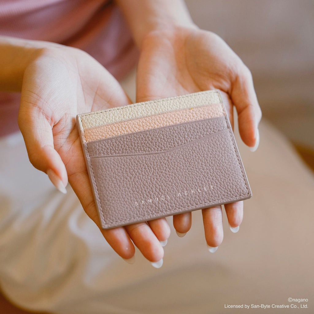 CHIIKAWA Leather Card Holder in pink - Samuel Ashley