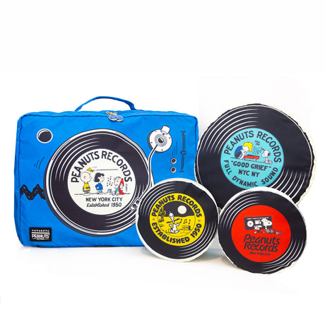 Vovarova x Peanuts - 4-in-1 Round Packing Cube - Peanuts Record Player - Blue - Samuel Ashley