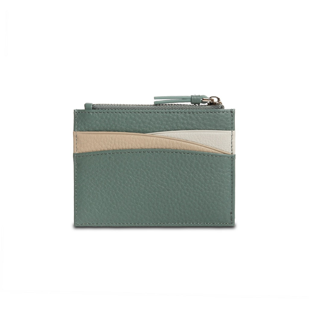 Amber Top Zip Leather Card Holder - Samuel Ashley