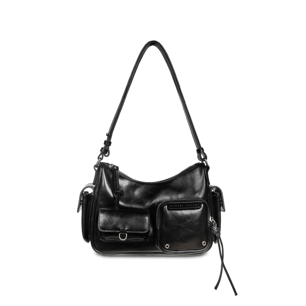 Samuel Ashley - Avril Leather Crossbody Bag in black