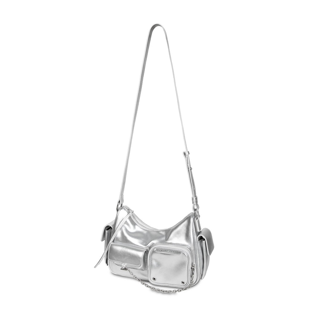 Samuel Ashley - Avril Leather Crossbody Bag in silver