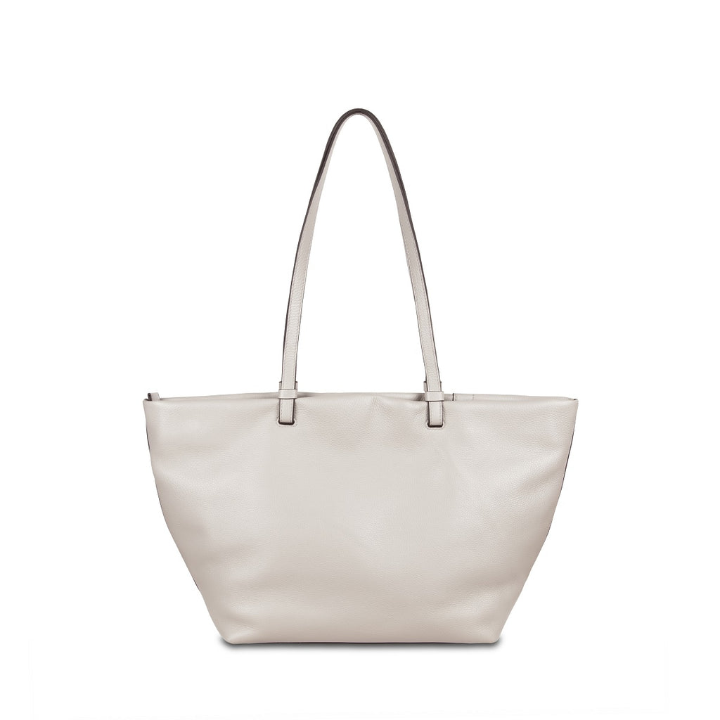 Samuel Ashley - Clementine Leather Tote Bag in light grey