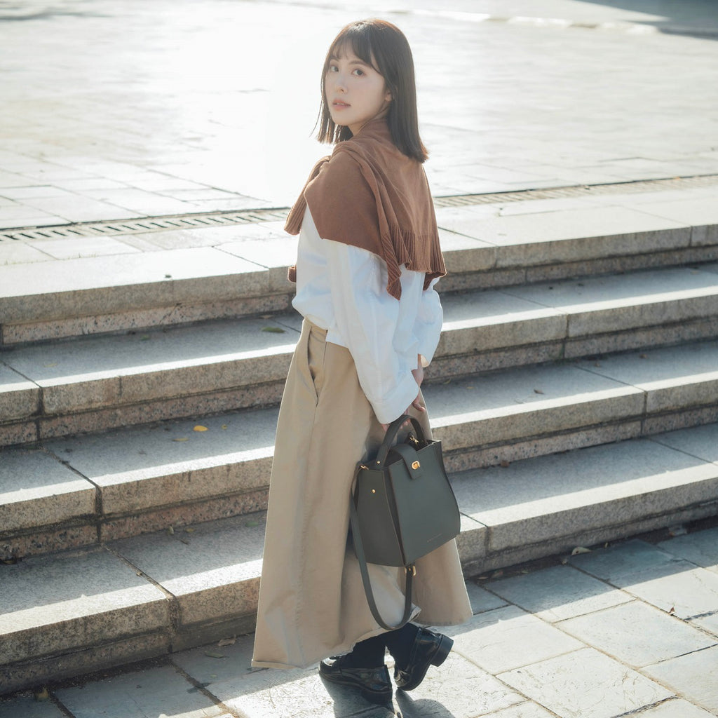 Athena Leather Bucket Bag - Samuel Ashley