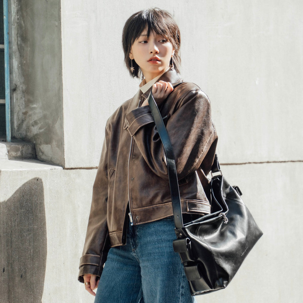 Samuel Ashley - Marley Leather Hobo in black