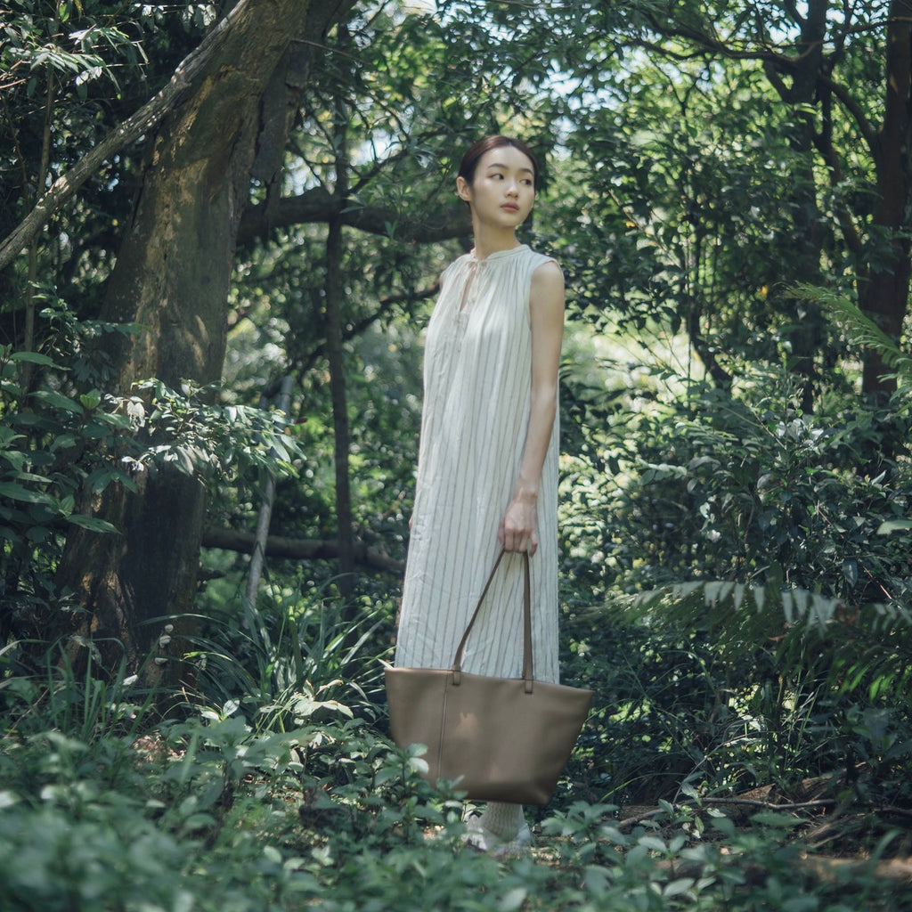 Samuel Ashley - Clementine Leather Tote Bag in stone