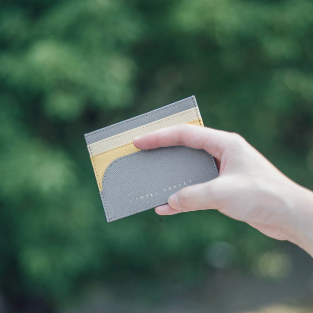 Samuel Ashley - Flynn Leather Card Holder in sky blue