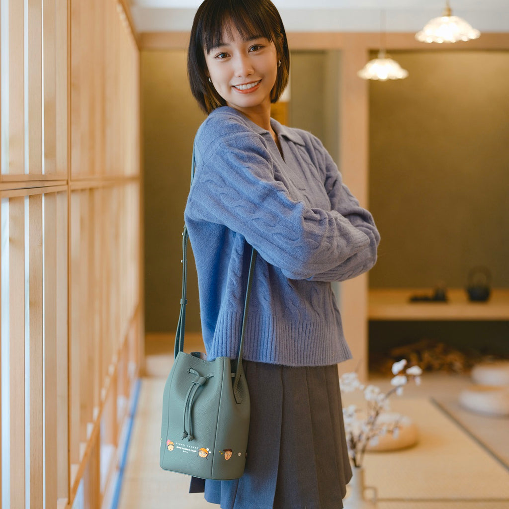 Samuel Ashley x Chibi Maruko Chan Leather Bucket Bag - Pixie