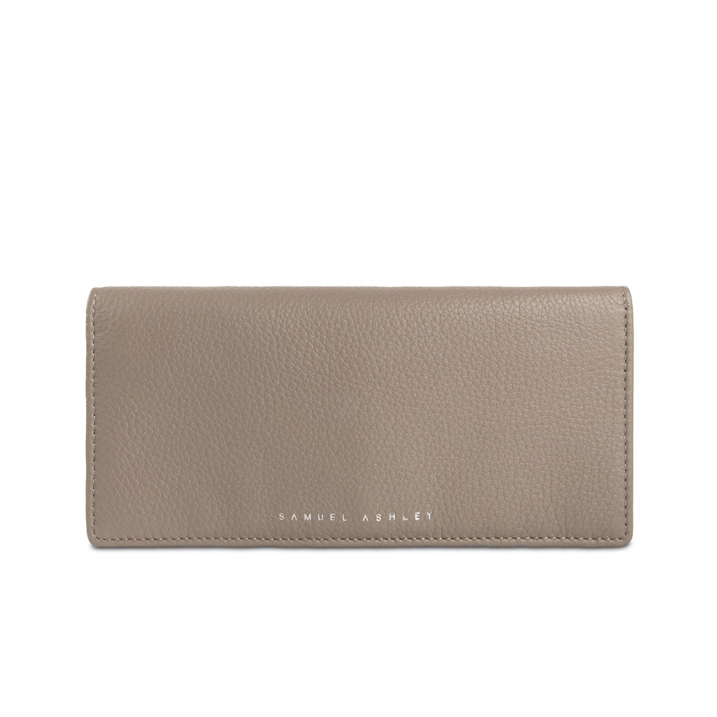 Samuel Ashley - Emerson Long Leather Wallet in etoupe