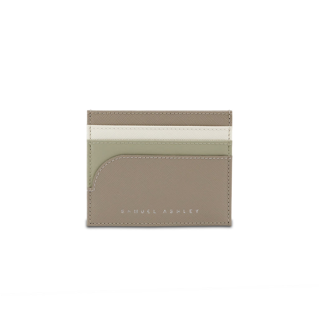 Samuel Ashley - Flynn Leather Card Holder in taupe