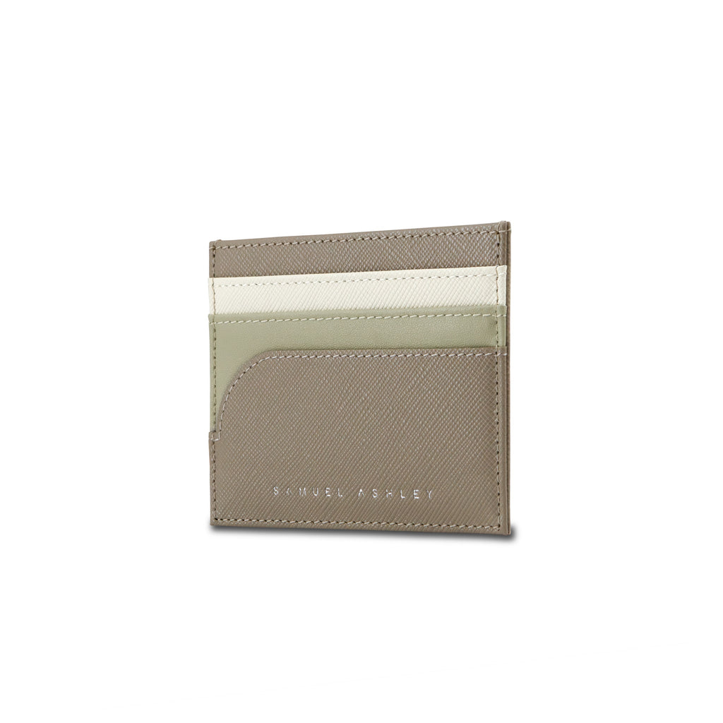 Samuel Ashley - Flynn Leather Card Holder in taupe