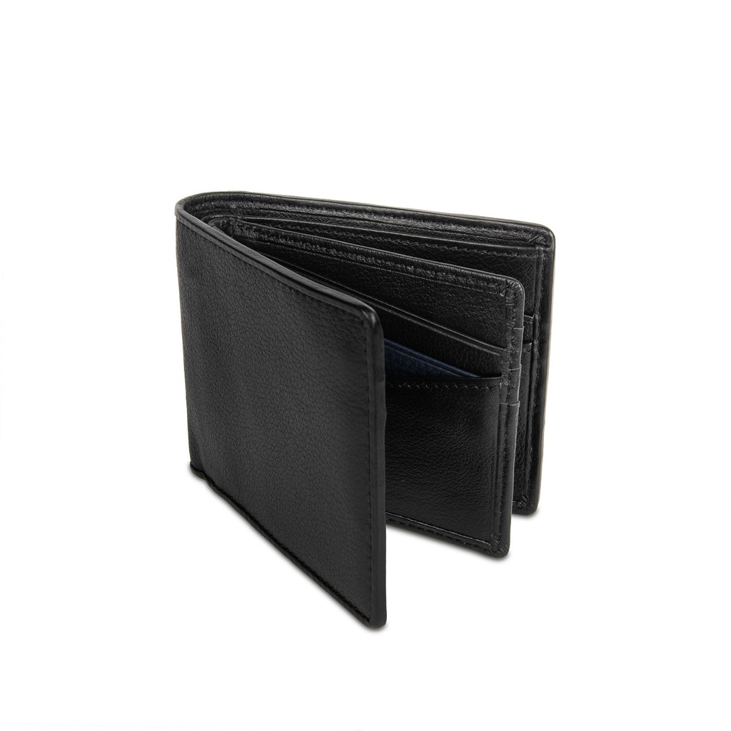 Samuel Ashley - Grayson Leather Bi-fold Wallet with Extra Flap (RFID) in black