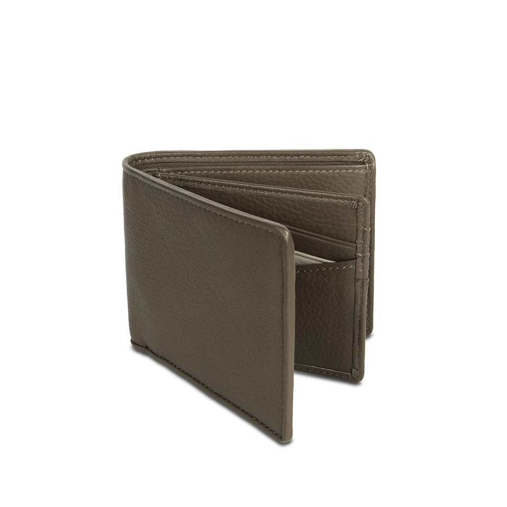 Samuel Ashley - Grayson Leather Bi-fold Wallet with Extra Flap (RFID) in khaki