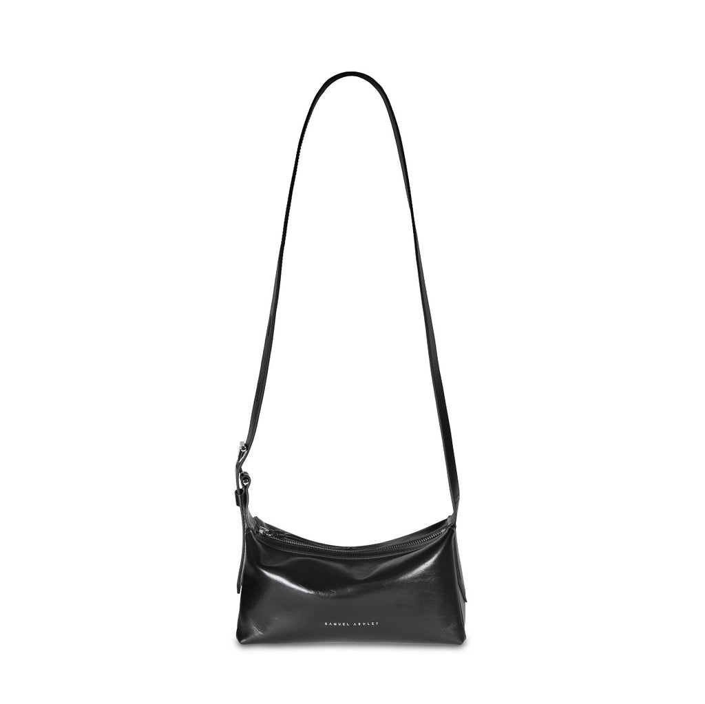 Samuel Ashley - Lumii Mini Leather Crossbody Bag in black