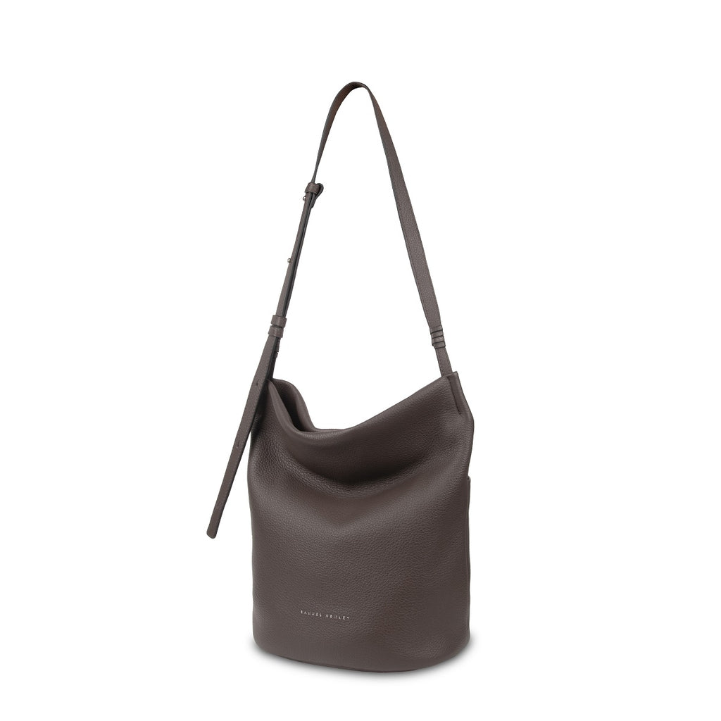 Samuel Ashley - Narissa Leather Bucket Bag in dark mocha