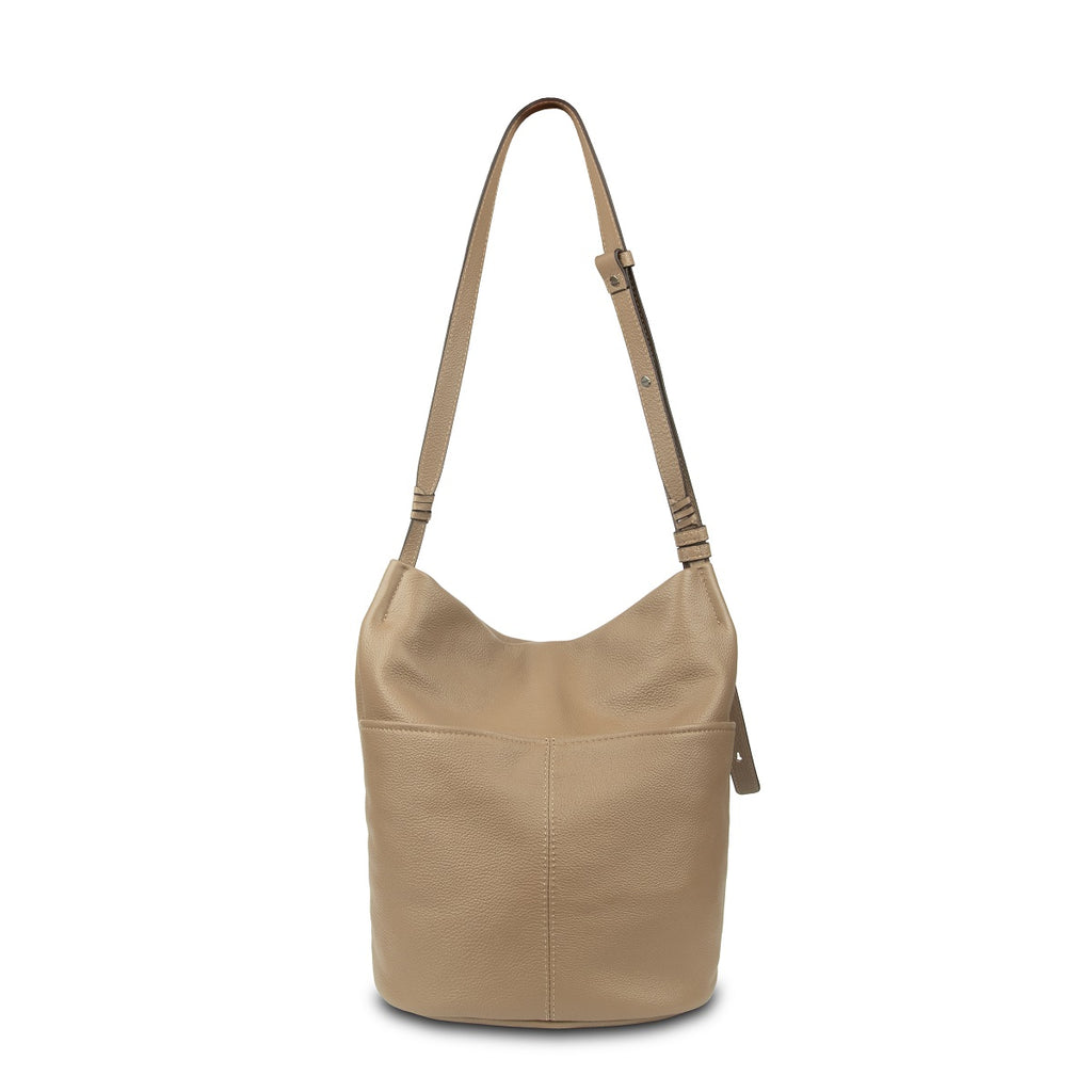 Samuel Ashley - Narissa Leather Bucket Bag in smooth clay