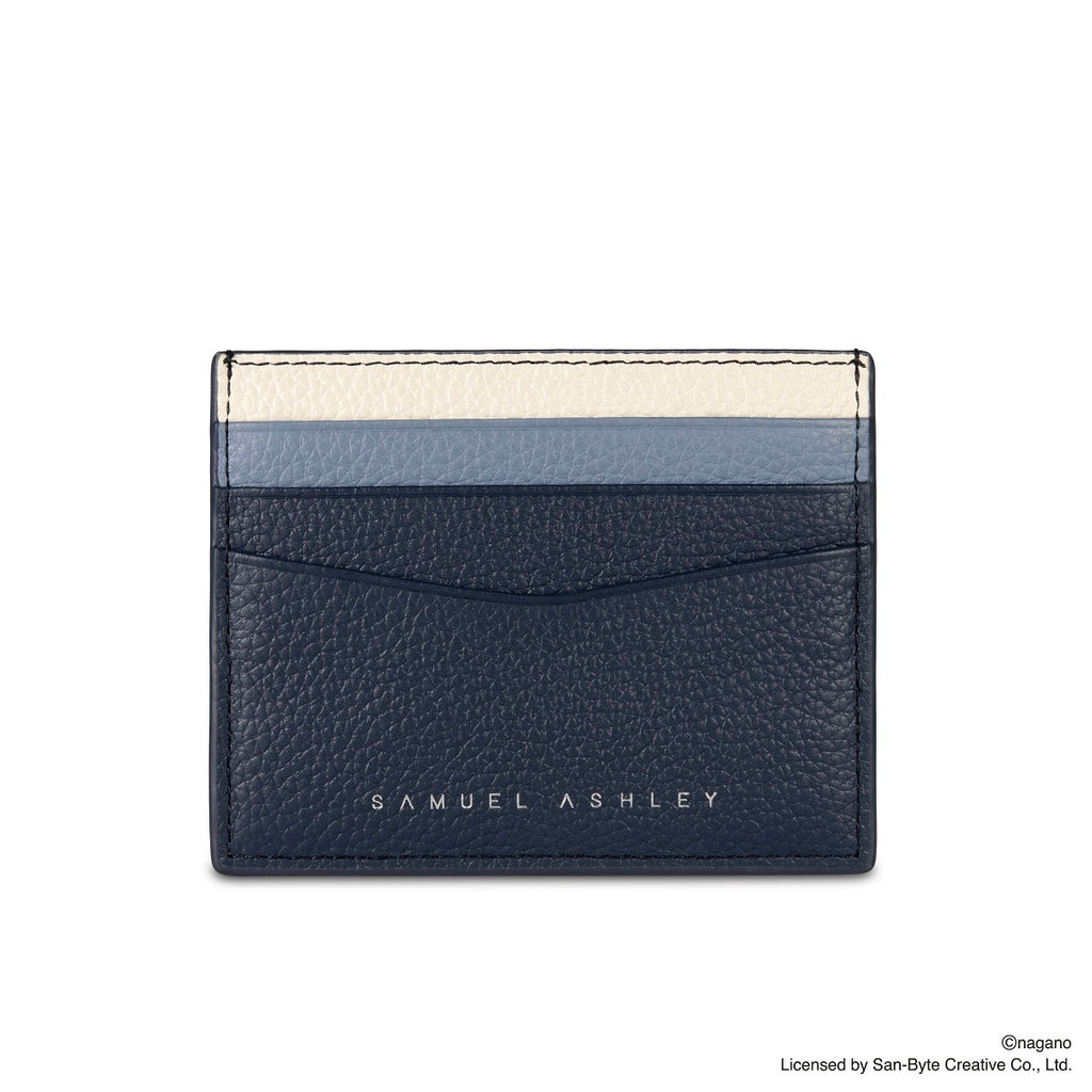 CHIIKAWA Leather Card Holder in navy - Samuel Ashley