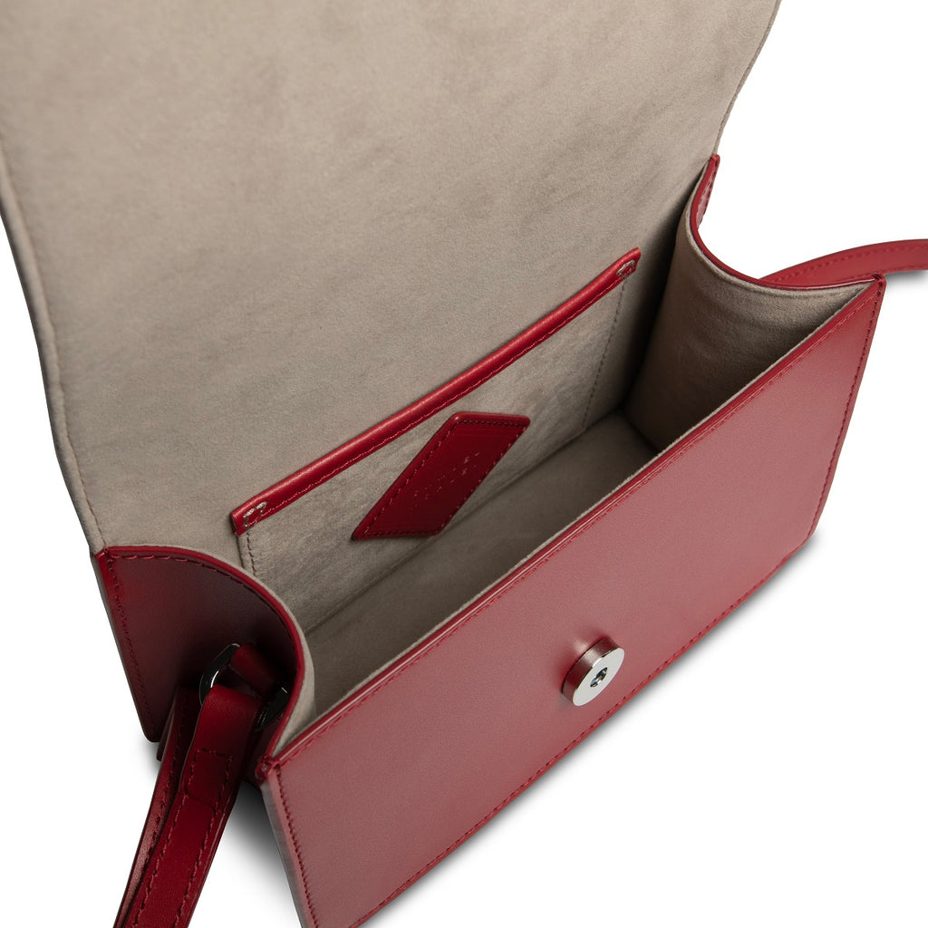 Samuel Ashley x Chibi Maruko Chan East-West Leather Crossbody Bag - Cherry