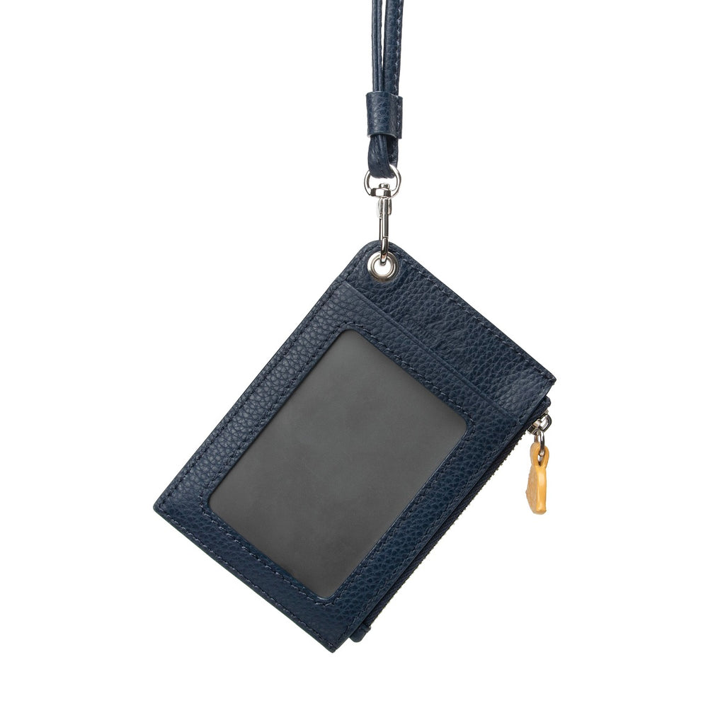 Samuel Ashley x Chibi Maruko Chan Leather ID Badge Holder  -Navy