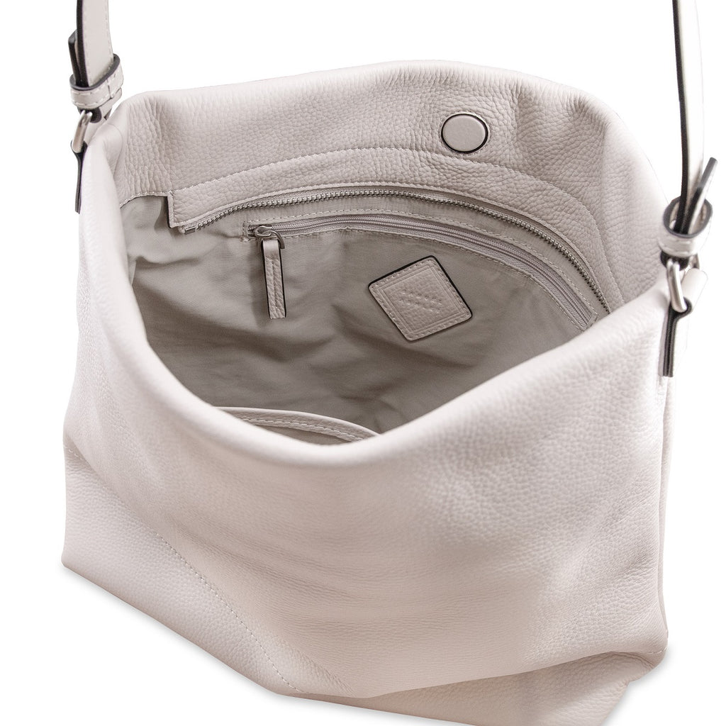 Samuel Ashley - Savannah Leather Hobo in craie