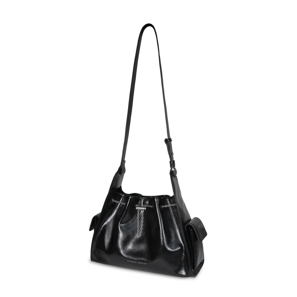 Samuel Ashley - Senya Leather Drawstring Bag in black