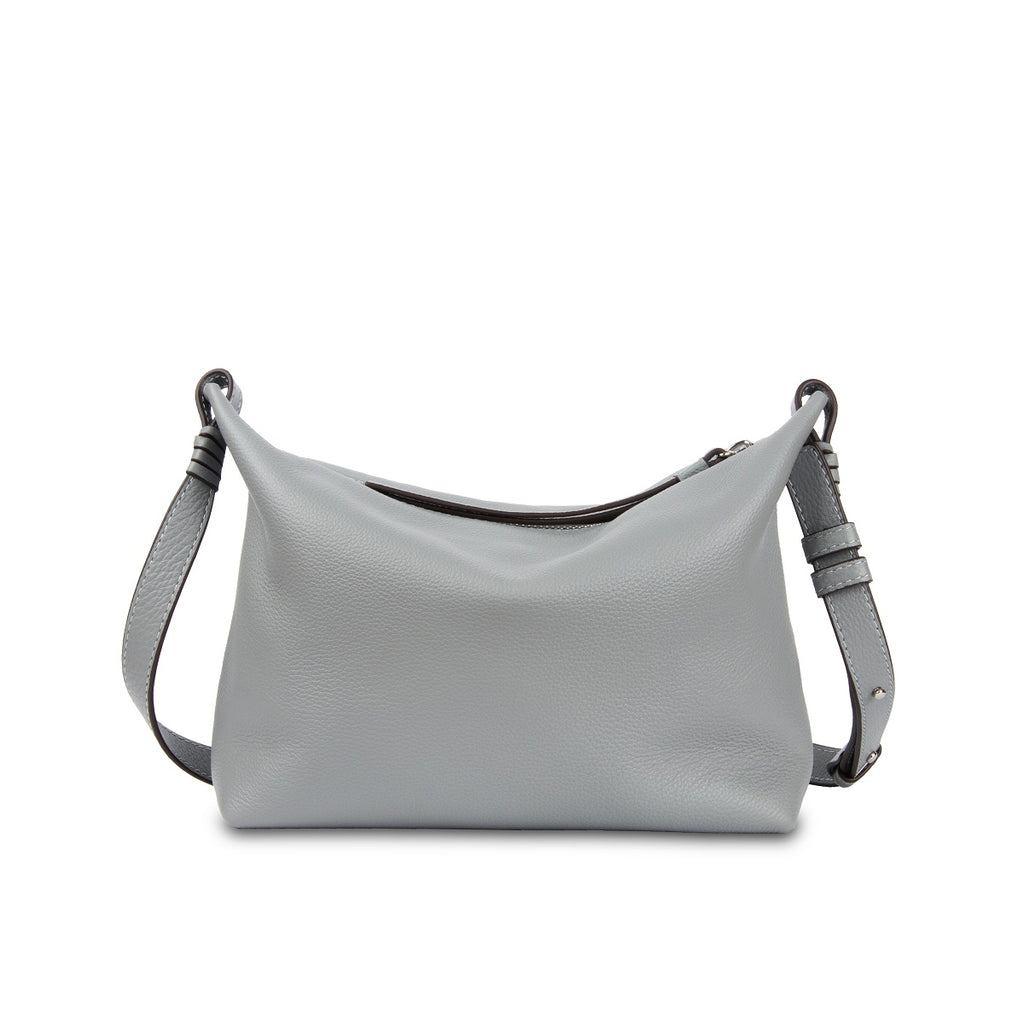 Samuel Ashley - Shelly Leather Crossbody Bag in ash grey