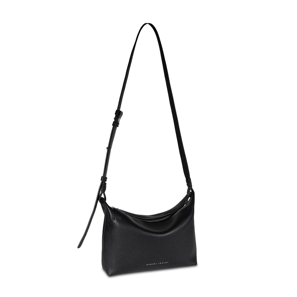 Samuel Ashley - Shelly Leather Crossbody Bag in black