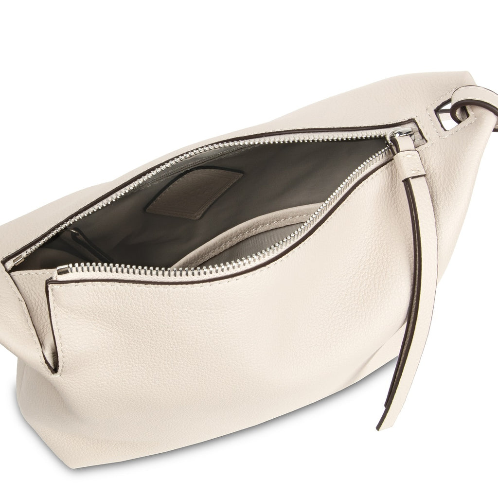 Samuel Ashley - Shelly Leather Crossbody Bag in sea salt
