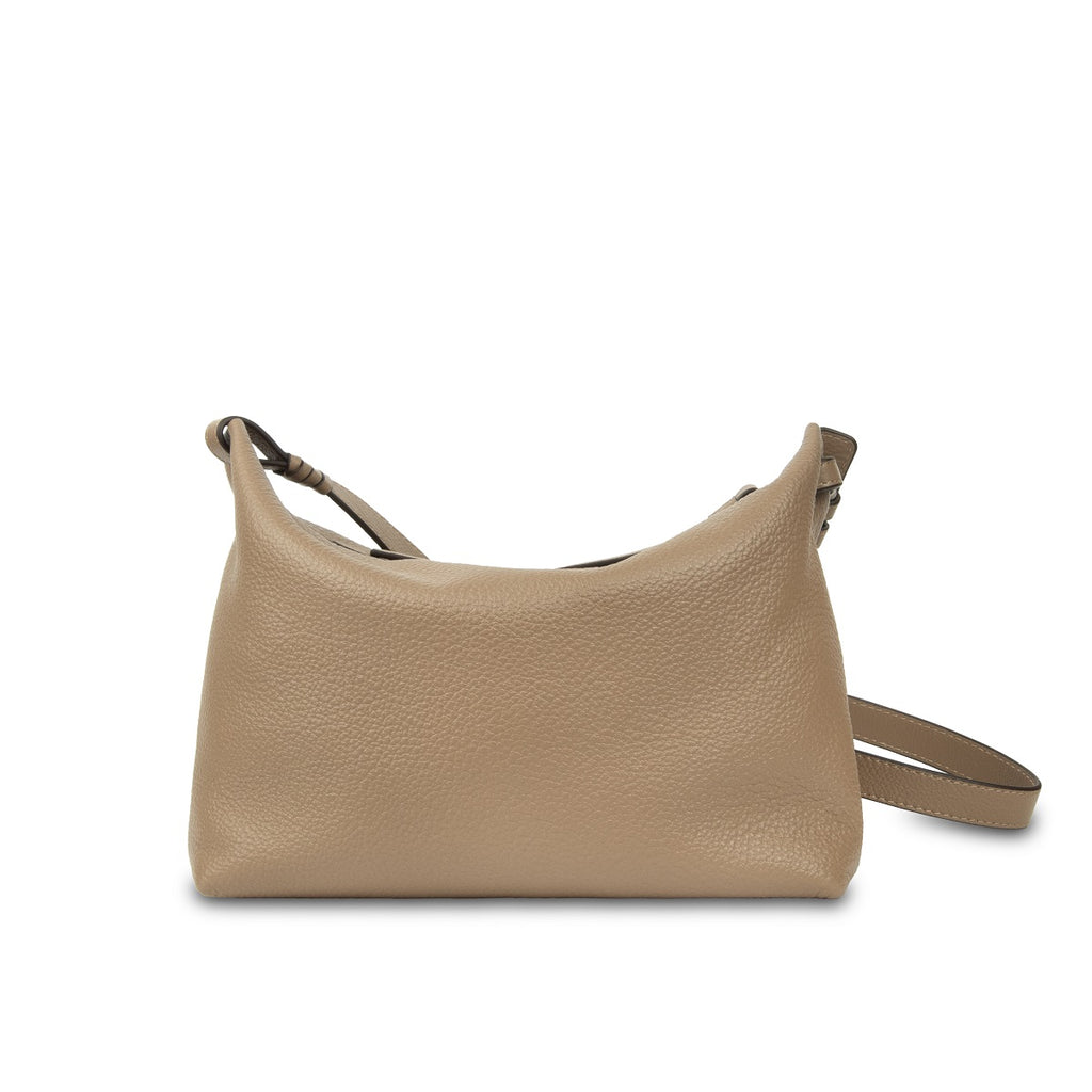 Samuel Ashley - Shelly Leather Crossbody Bag in smooth clay