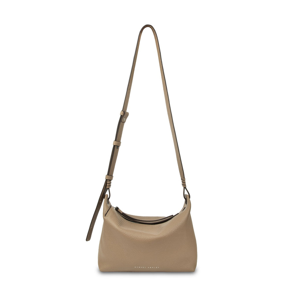 Samuel Ashley - Shelly Leather Crossbody Bag in smooth clay