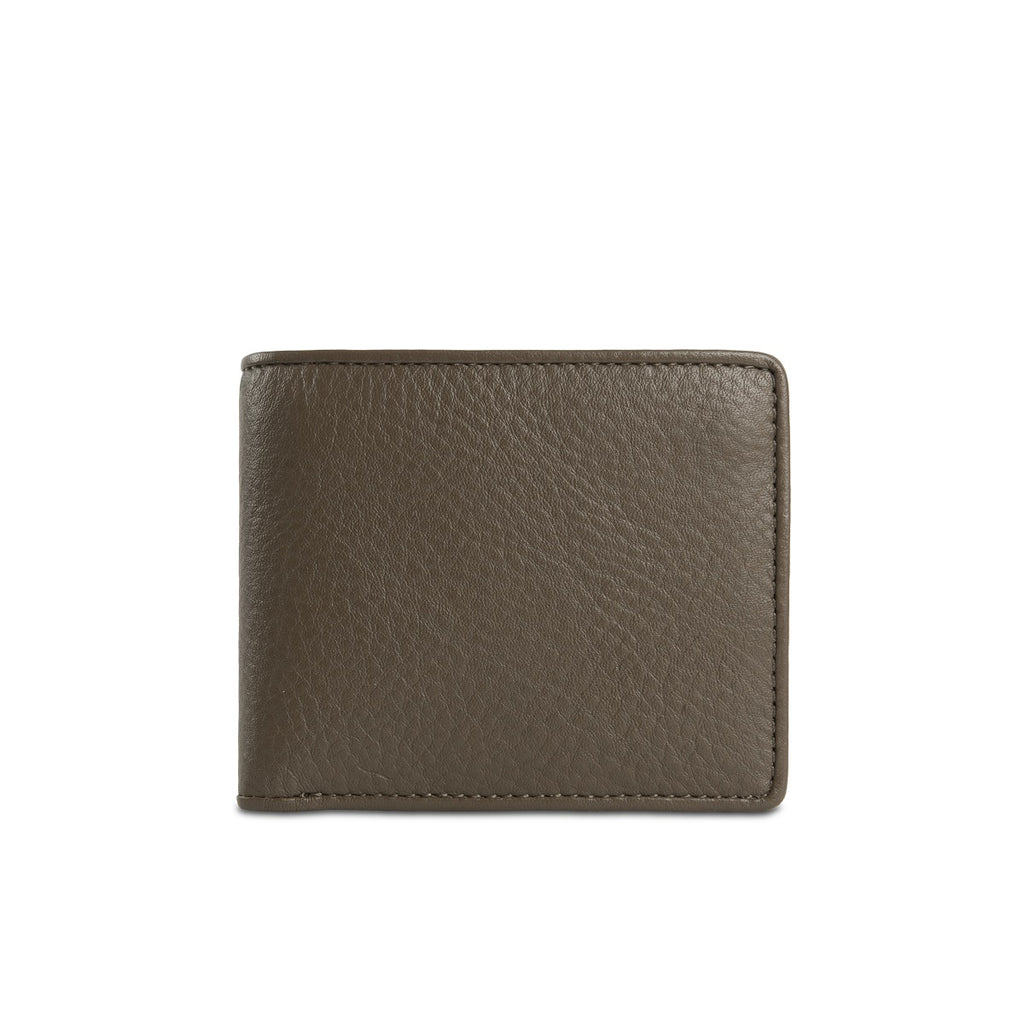Samuel Ashley - Theo Leather Bi-fold Wallet with Coin Case (RFID) in khaki
