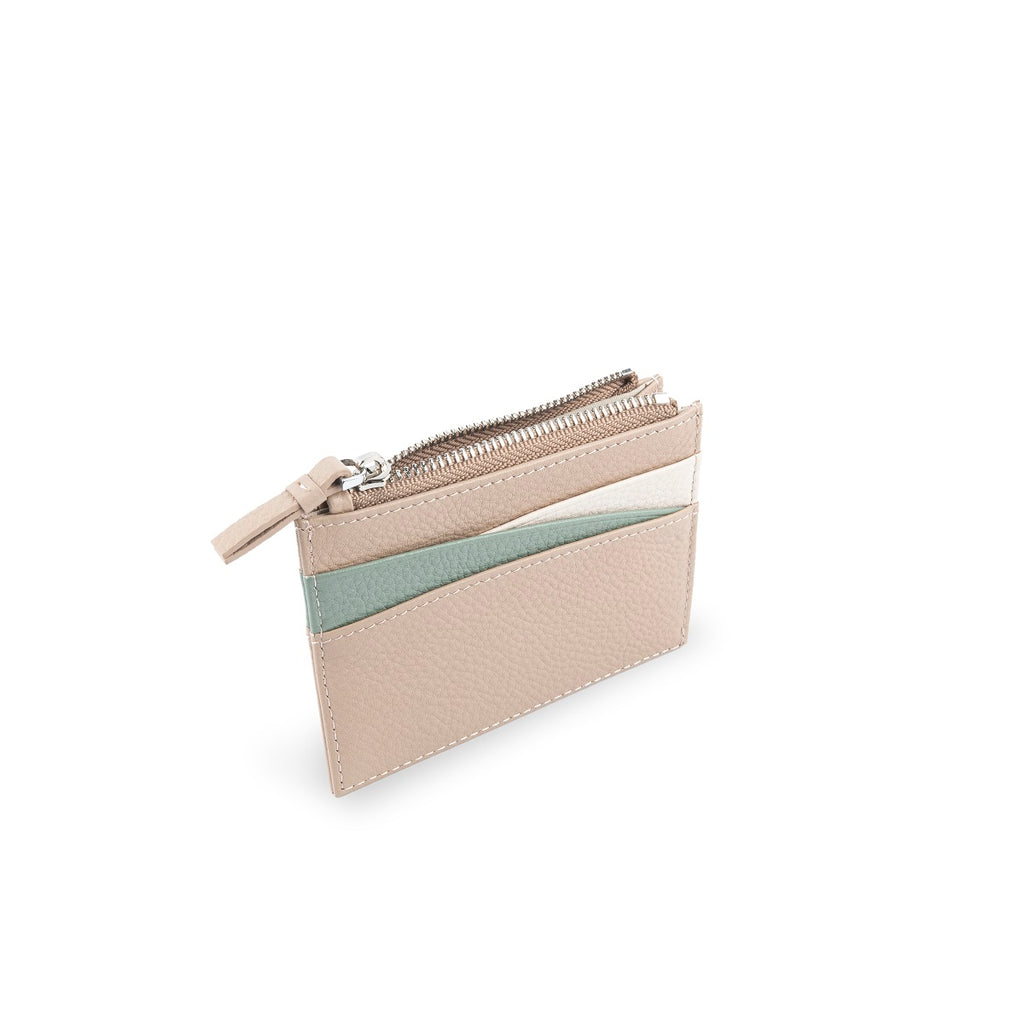 Amber Top Zip Leather Card Holder - Samuel Ashley