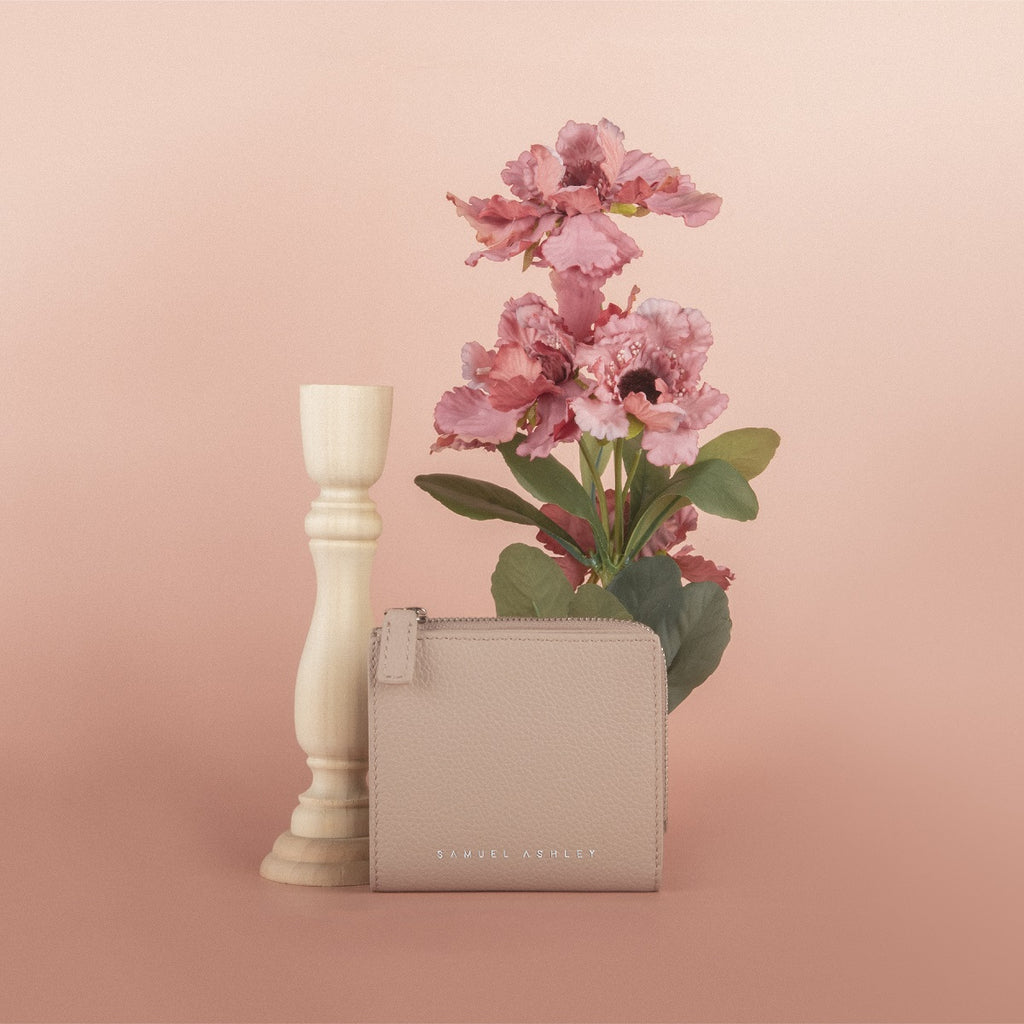 Flora Leather Zip Around Wallet - Samuel Ashley