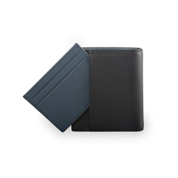 Warren Vertical Leather Wallet w/ Detachable Card Holder (RFID) - Samuel Ashley