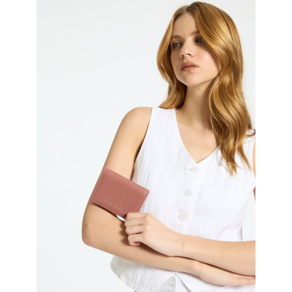 STATUS ANXIETY Easy Does It Leather Bifold Card Holder Samuel Ashley