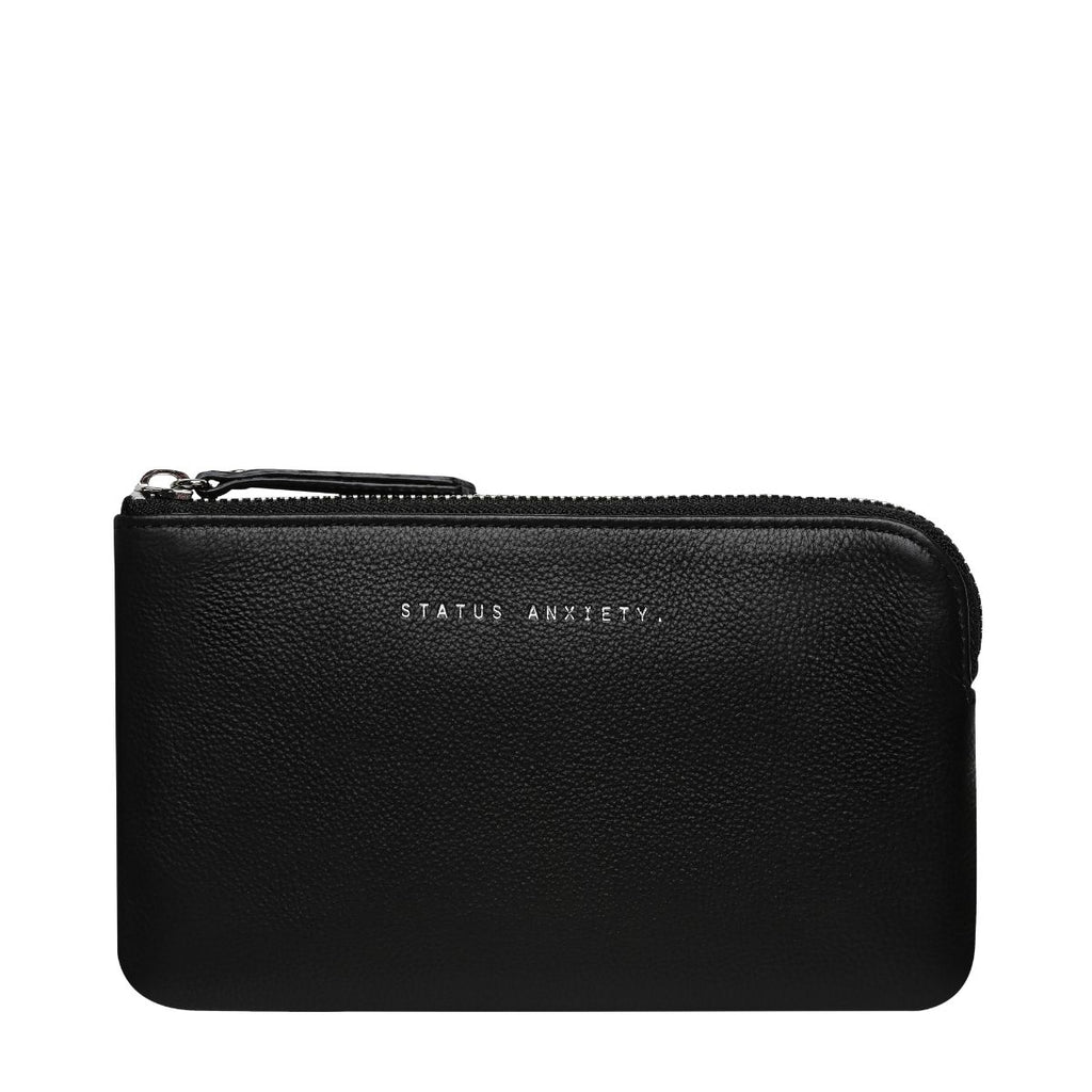 STATUS ANXIETY -   SMOKE AND MIRRORS leather phone pouch - Samuel Ashley